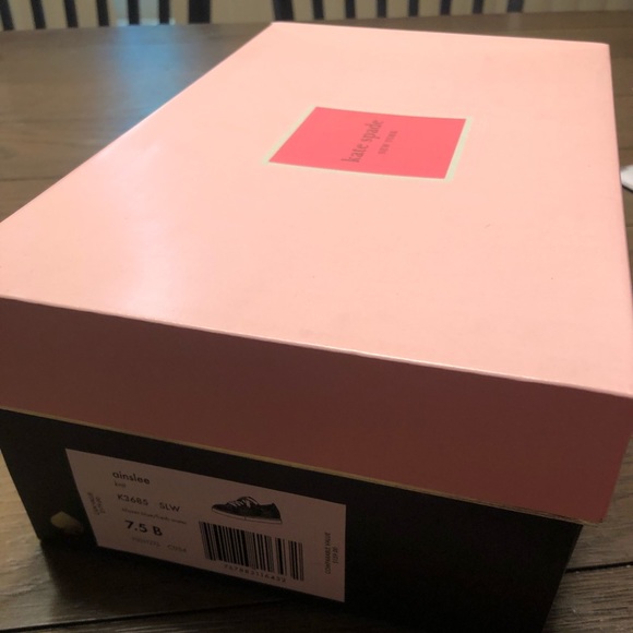 Kate Spade sneakers, size 7.5. Blue and white. - Picture 2 of 8